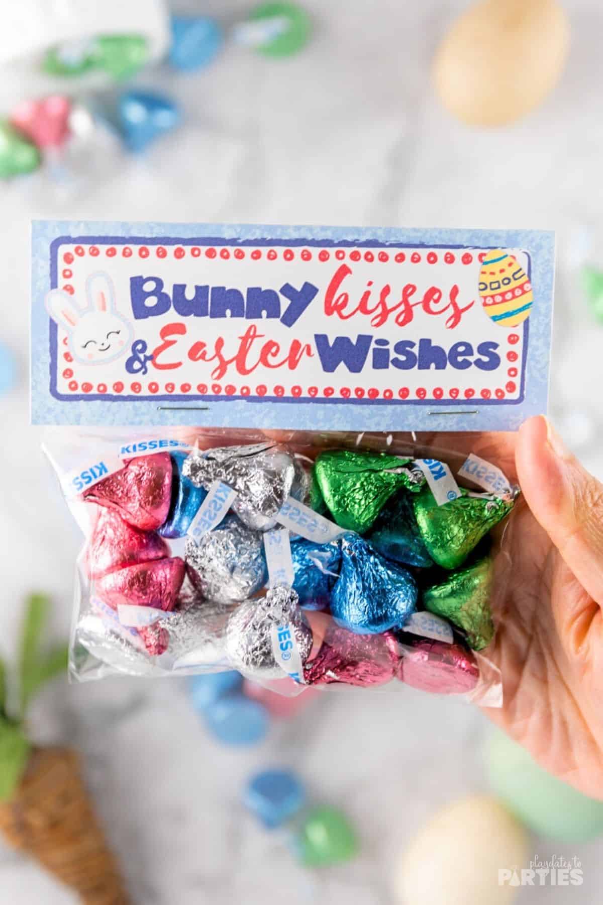 Bunny Kisses and Easter Wishes Treat Bag Toppers