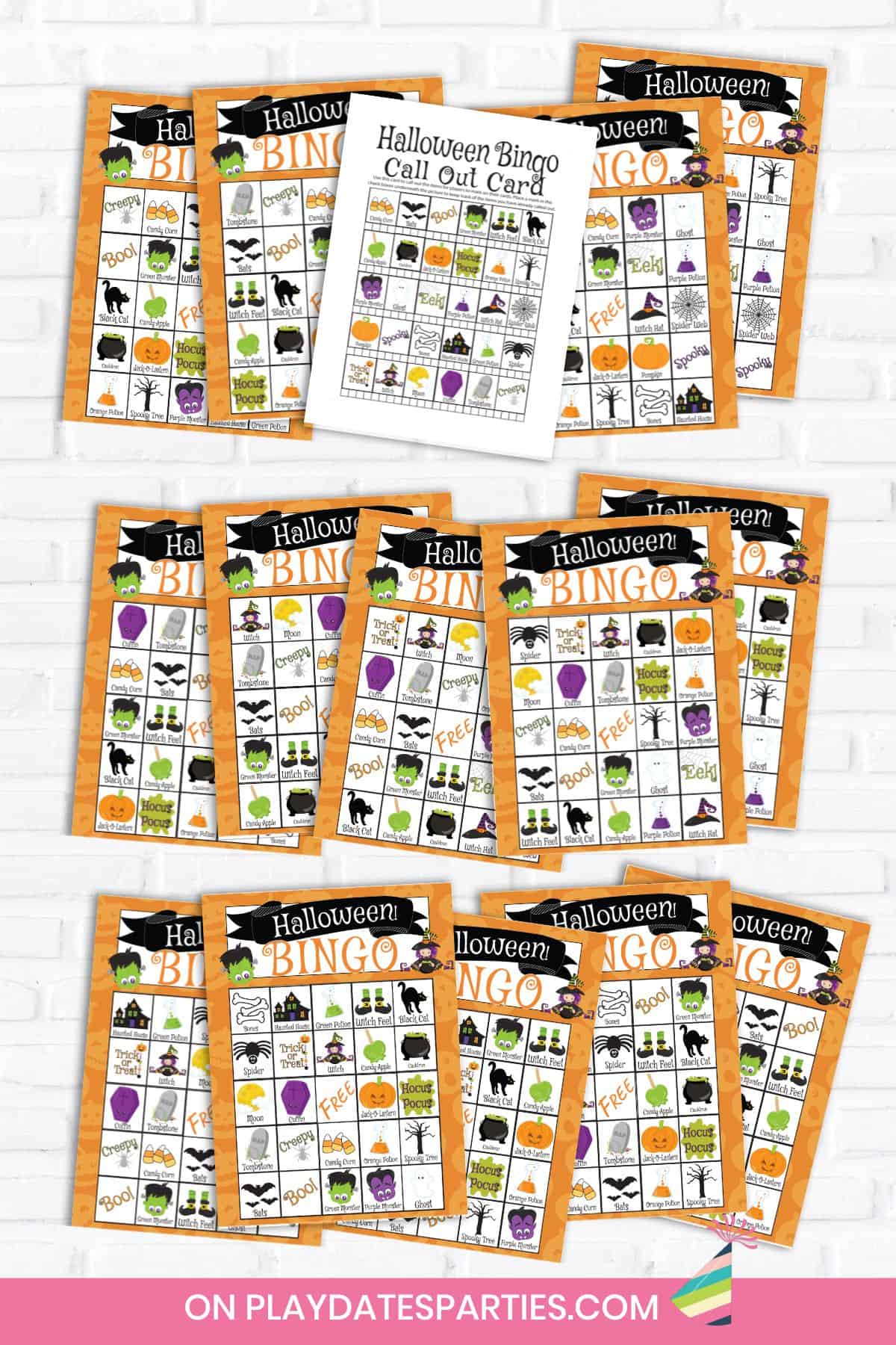 Printable Halloween Bingo Cards - Full Size