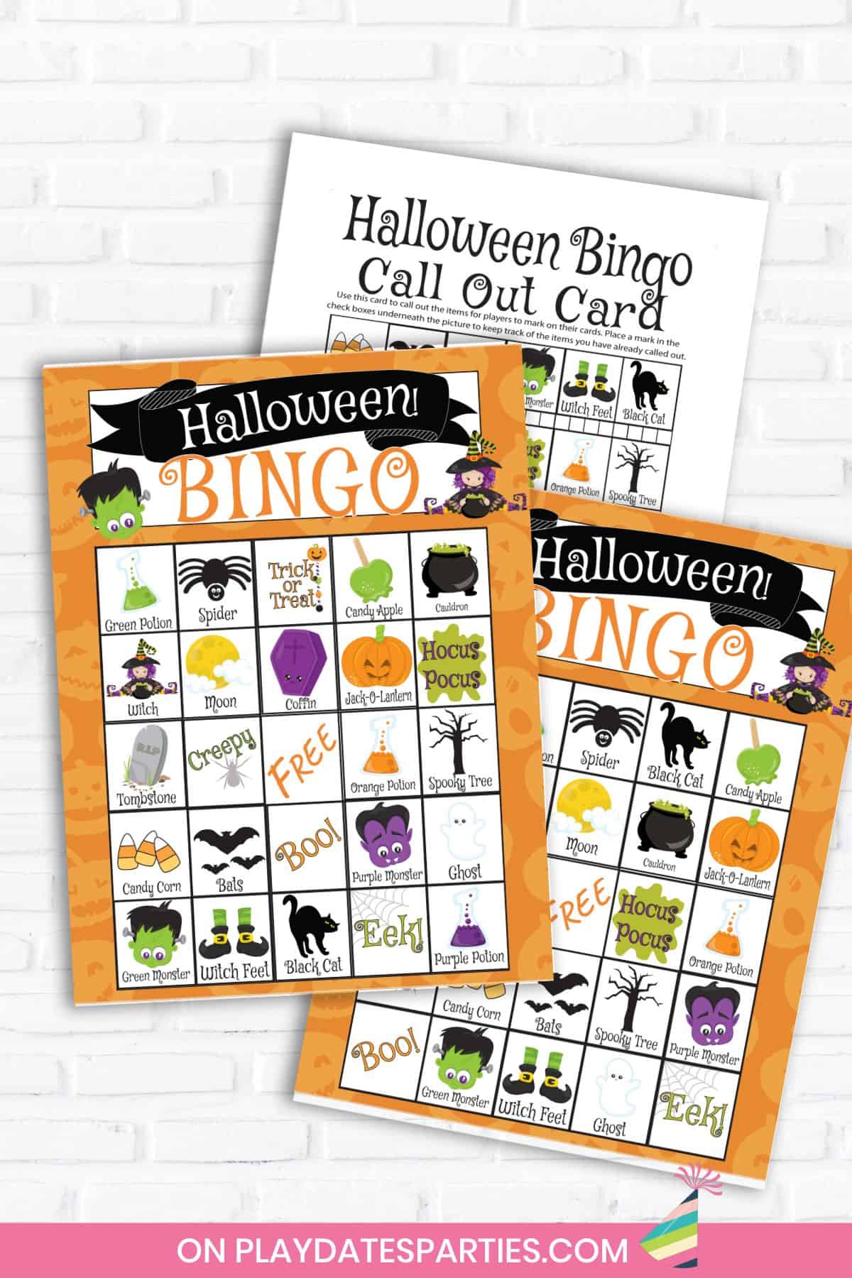 Printable Halloween Bingo Cards - Full Size