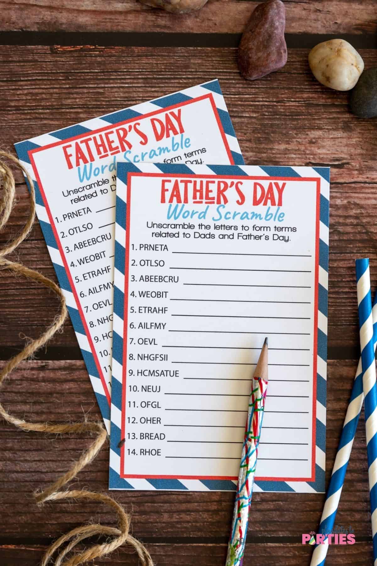 Father's Day Word Scramble (Printable)