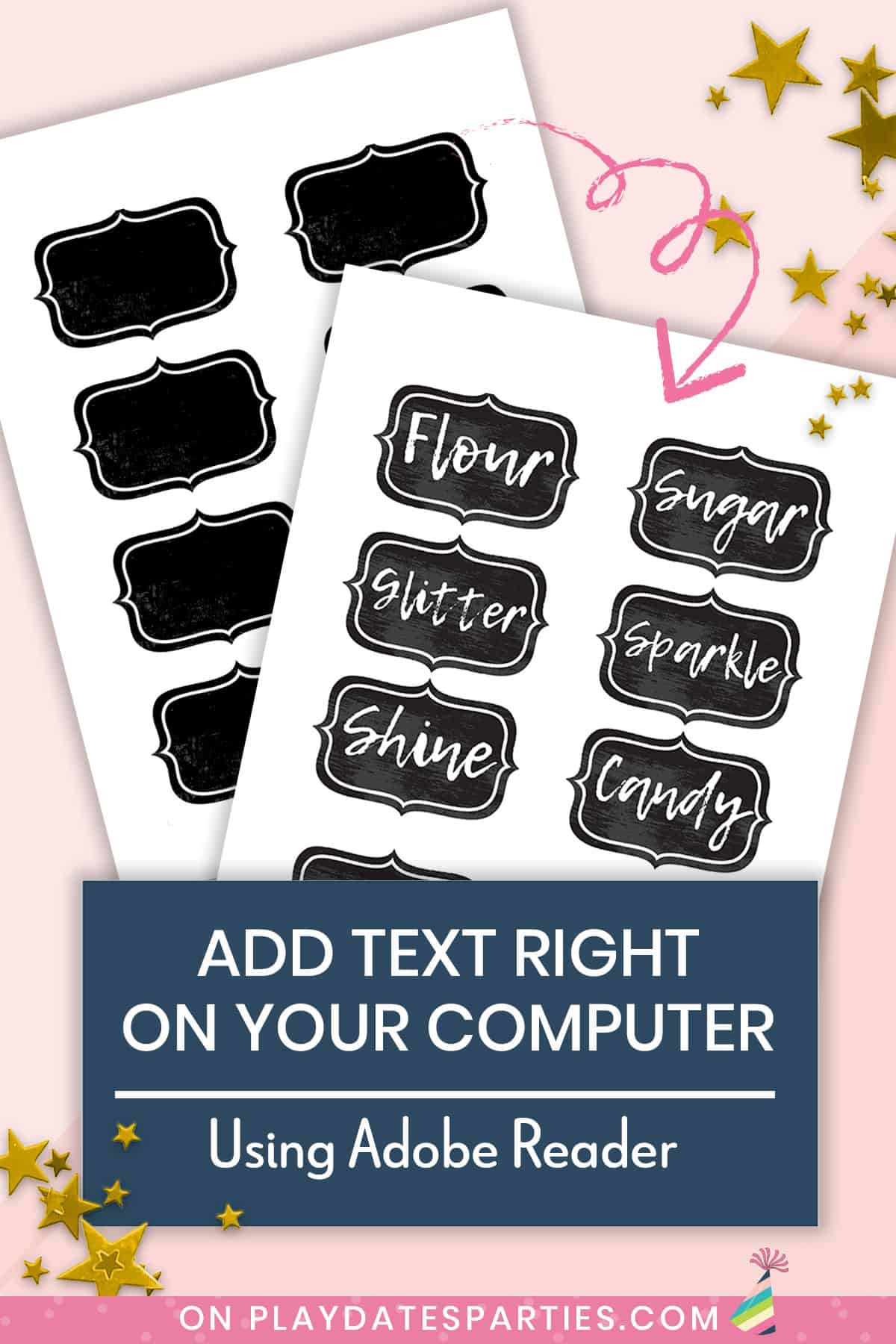 Chalkboard Labels (Instant Download - Editable)
