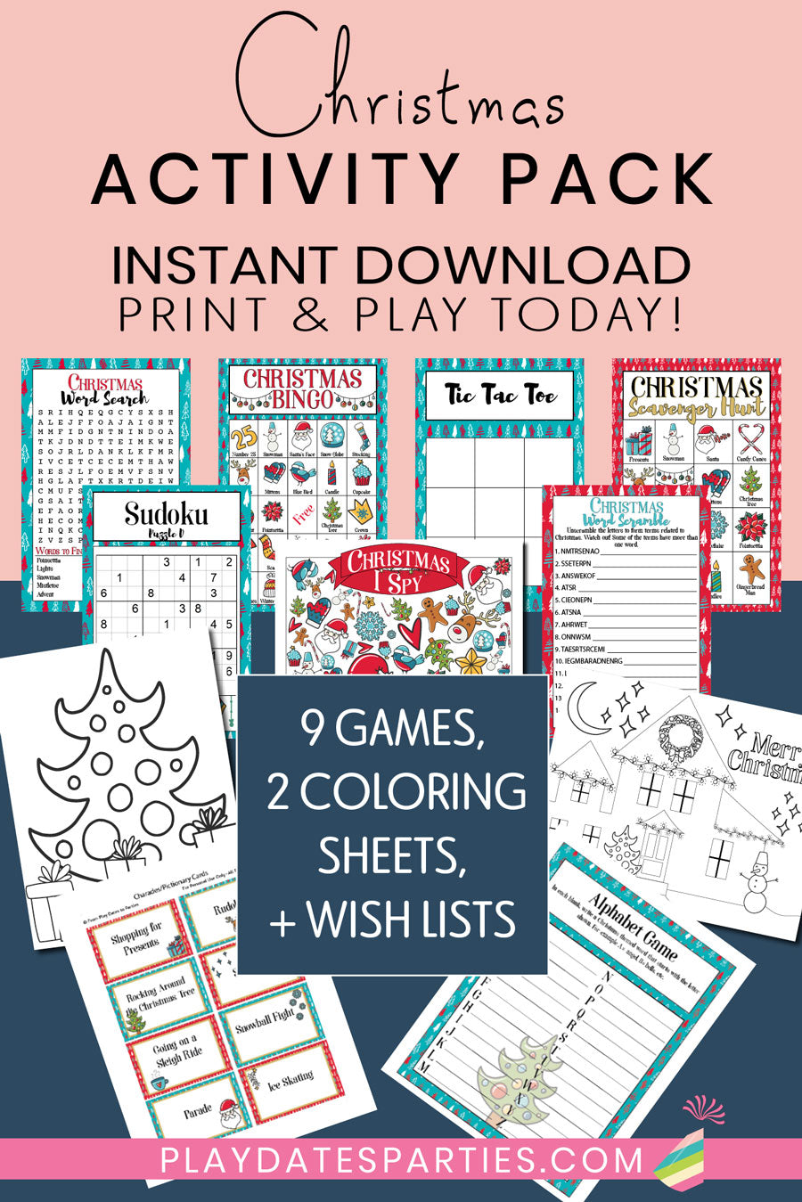 Merry & Bright Christmas Activity Bundle