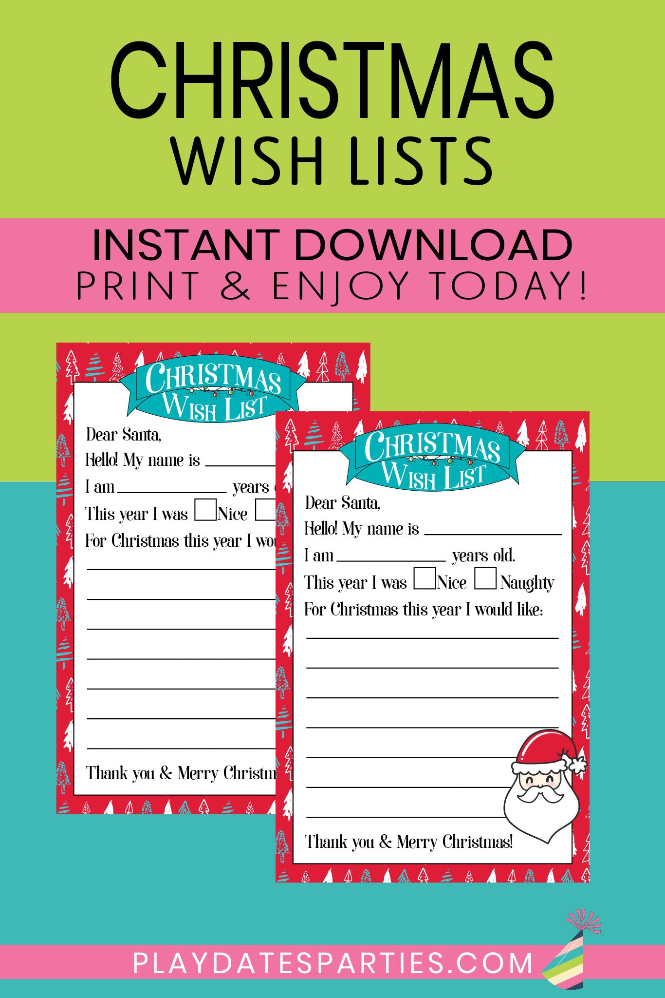 Christmas Wish List Letter to Santa Cards – PlayDates to Parties christmas-wish-list-letter-to-santa-cards-playdates-to-parties