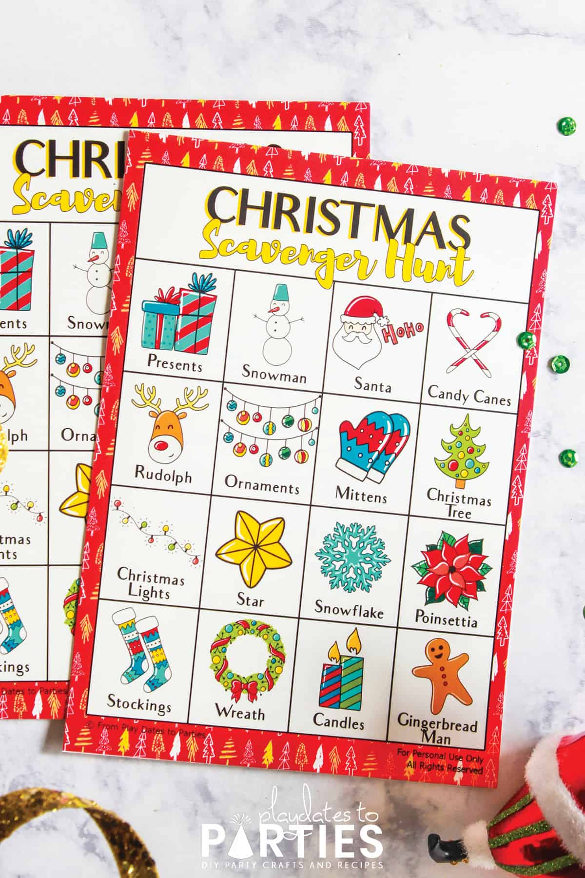 Christmas Scavenger Hunt Cards – PlayDates to Parties for Christmas Scavenger Hunt Printable Free