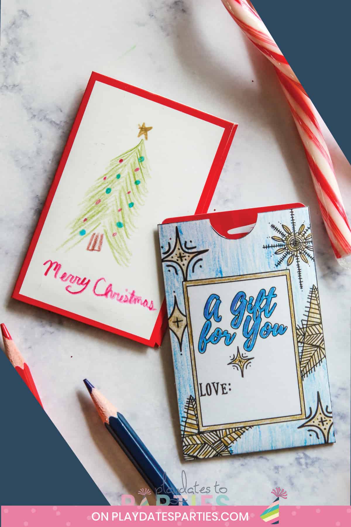 DIY Christmas Gift Card Holder (Coloring Pages)