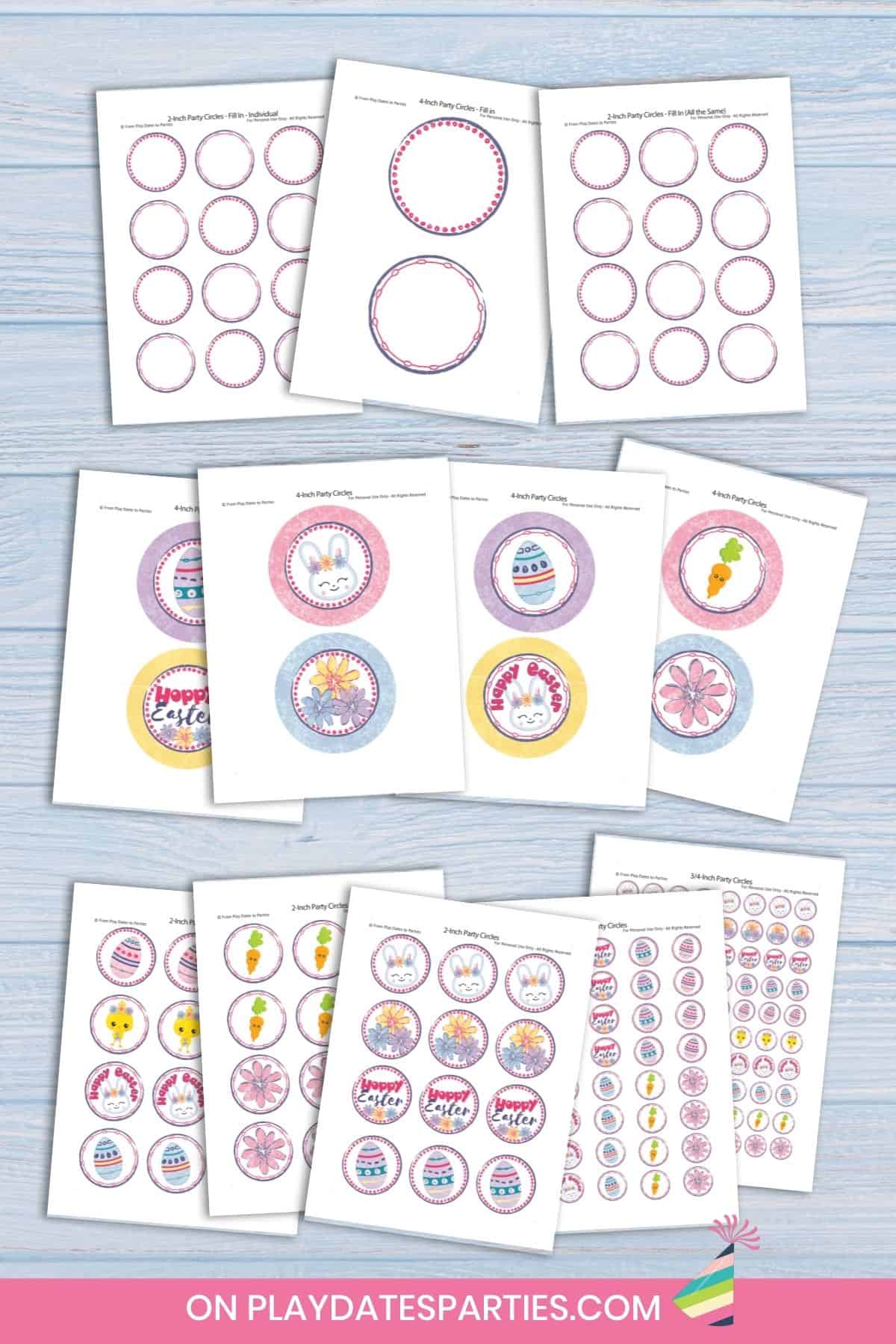 Easter Circle Tags