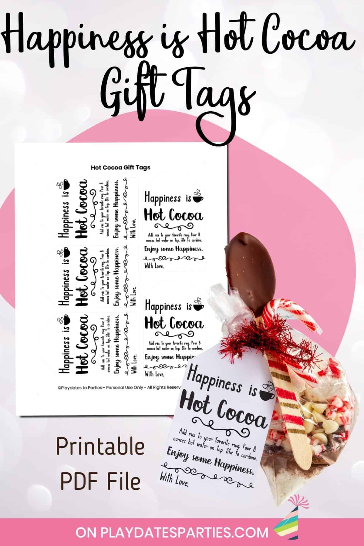 Happiness is Hot Cocoa Printable Tags
