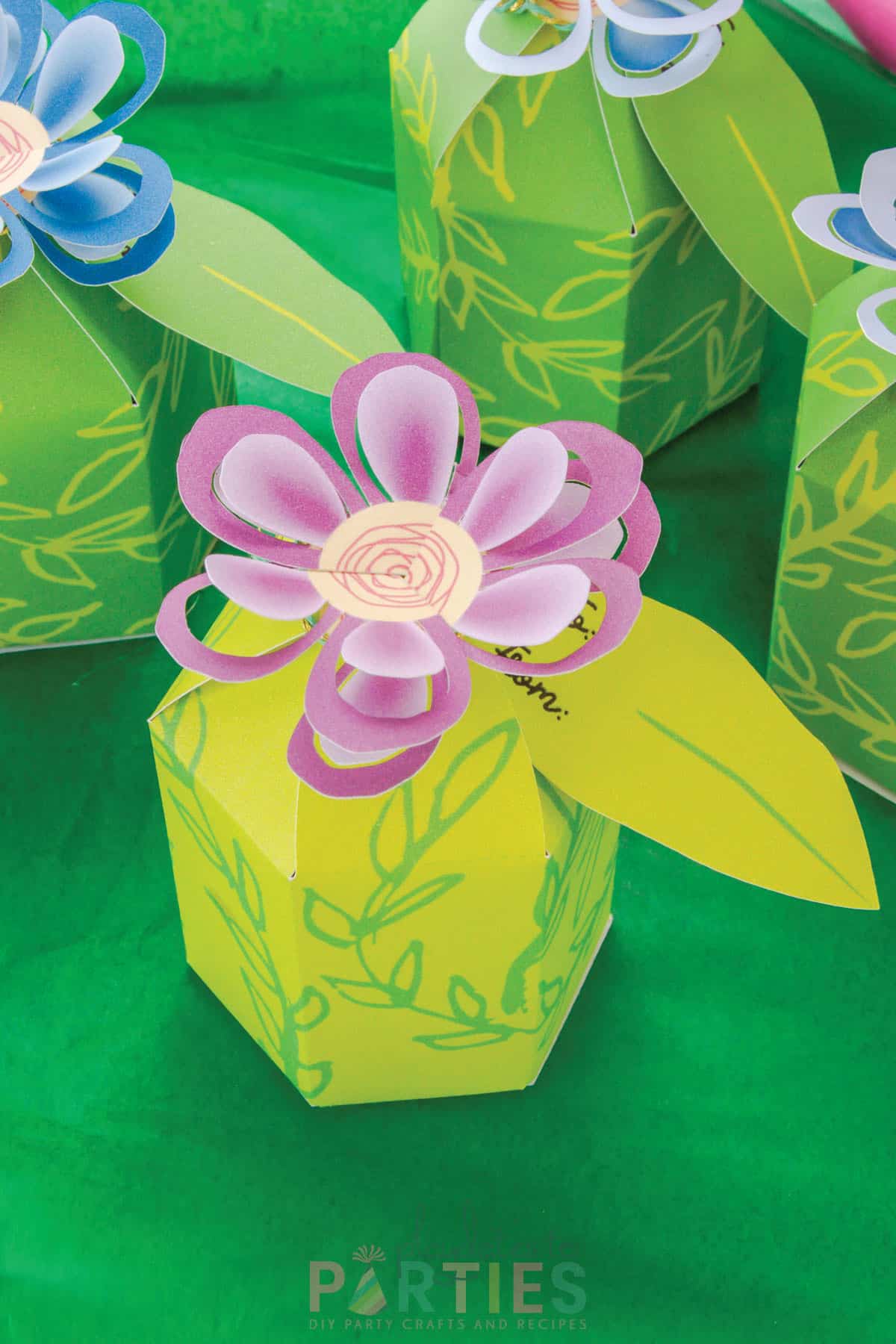 3 Dimensional Flower Favor Boxes (SVG + Printable)