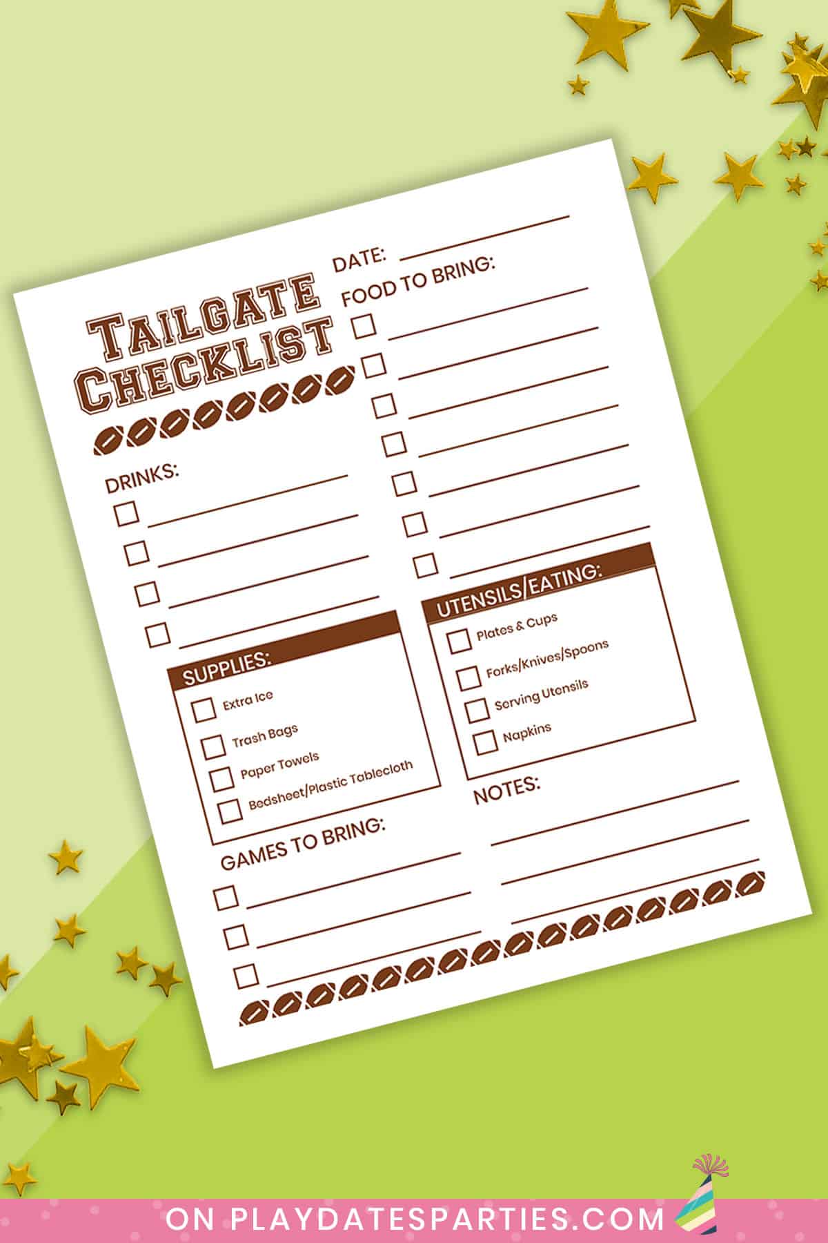 Game Day Tailgate Checklist