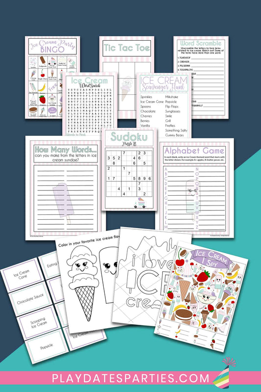 Ice Cream Party Games and Activities