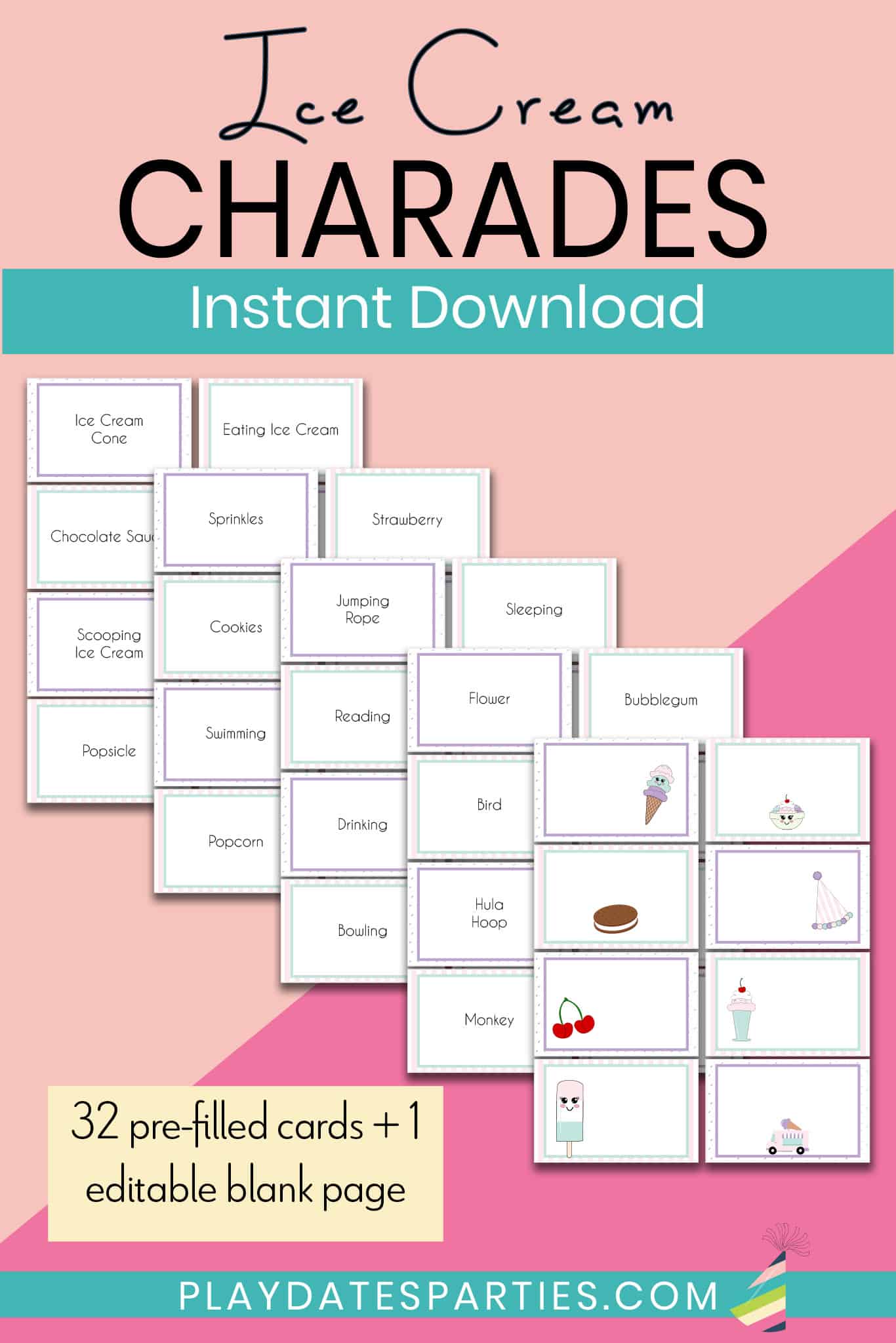 Ice Cream Party Printables (Giant Bundle!)