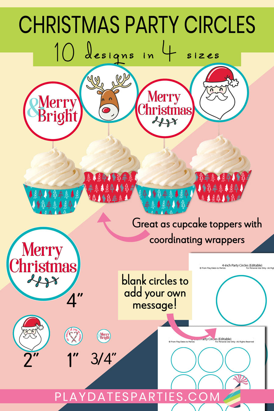 Merry & Bright Christmas Party Printables (Giant Bundle!)
