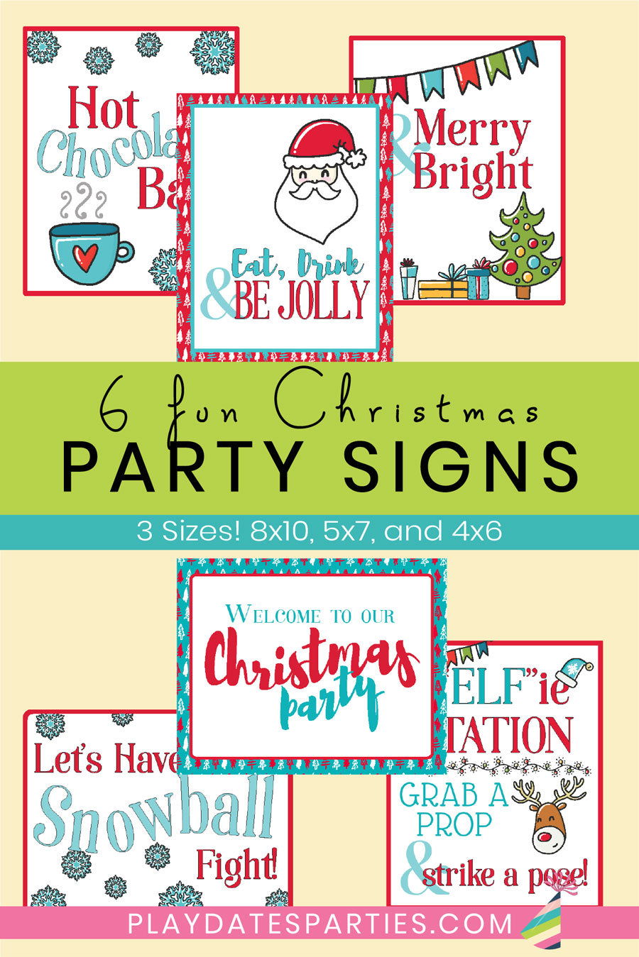 Merry & Bright Christmas Party Printables (Giant Bundle!)