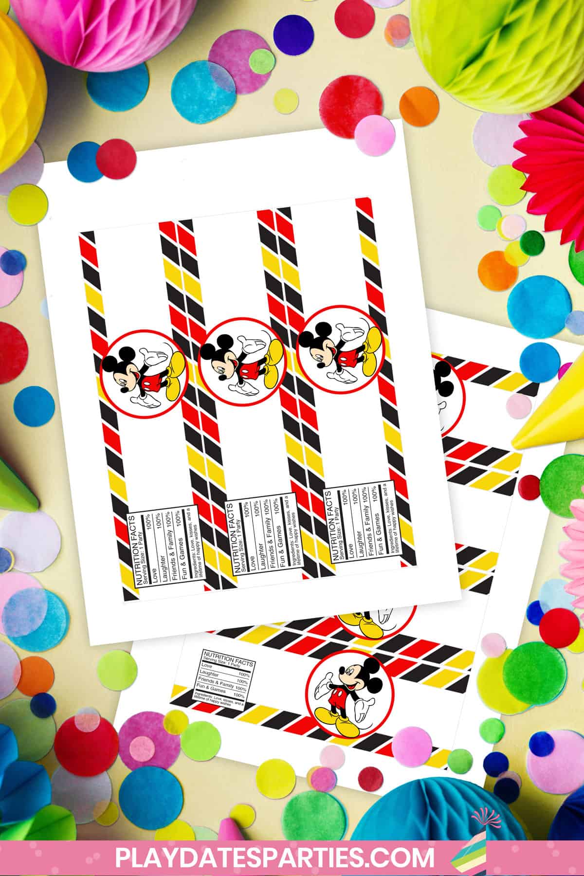 Mickey Mouse Bottle Labels