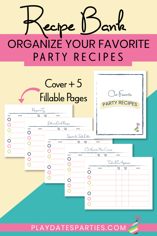 Recipe Bank - Party Menu Recipe Organizer