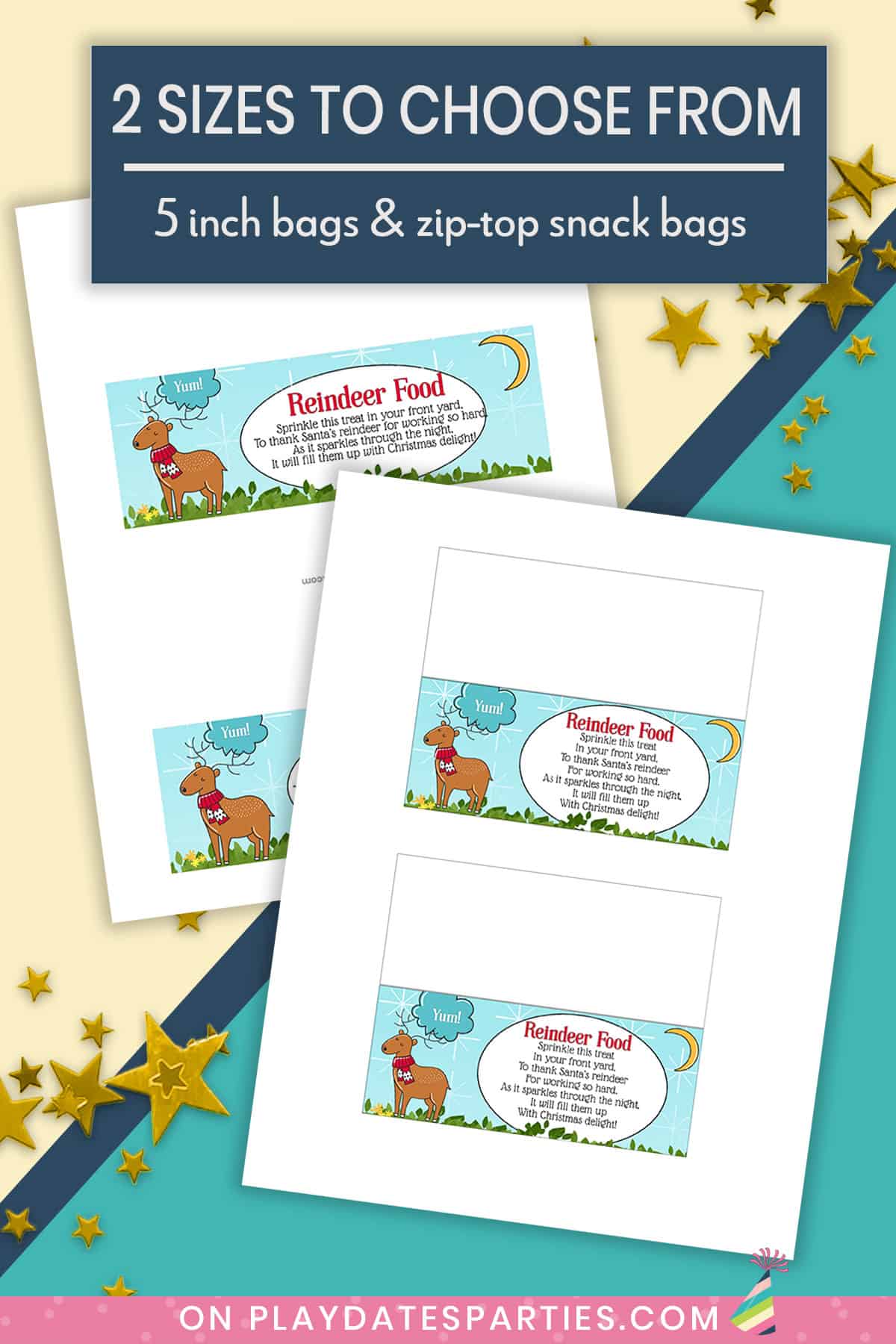 Reindeer Food Bag Topper with Poem