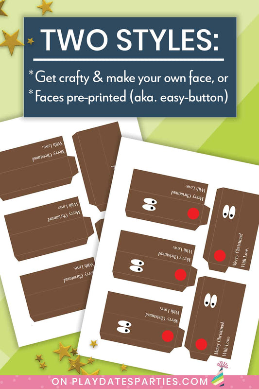 Candy Cane Reindeer Pocket