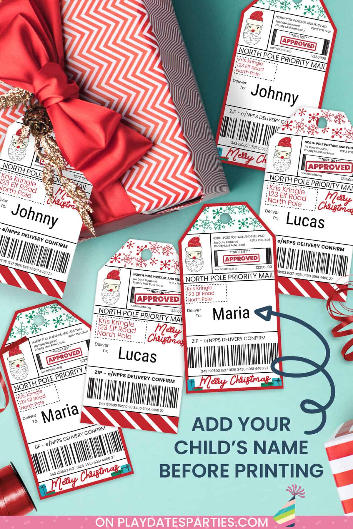 North Pole Gift Tags