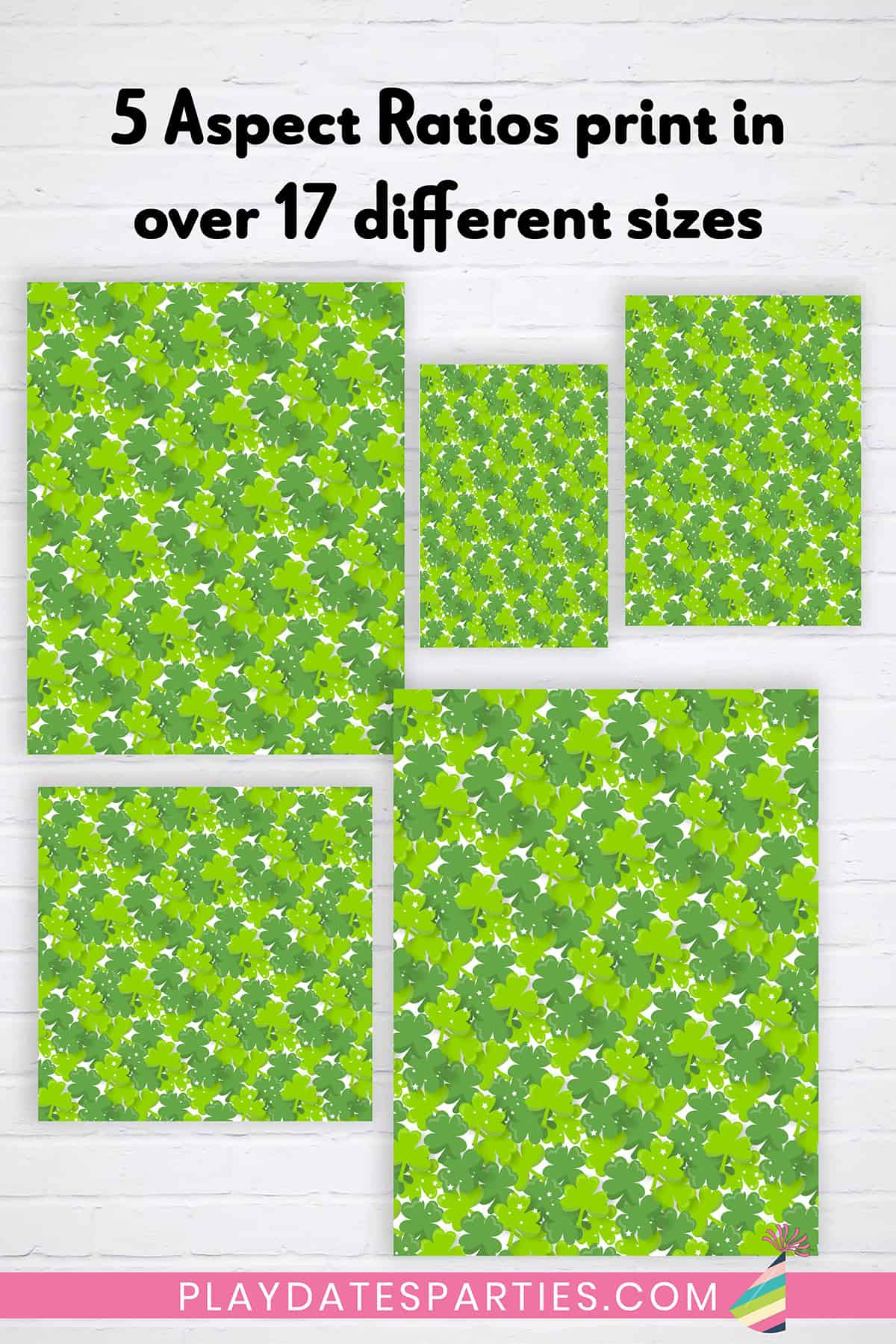 St. Patrick's Day Clover Pattern Art Print