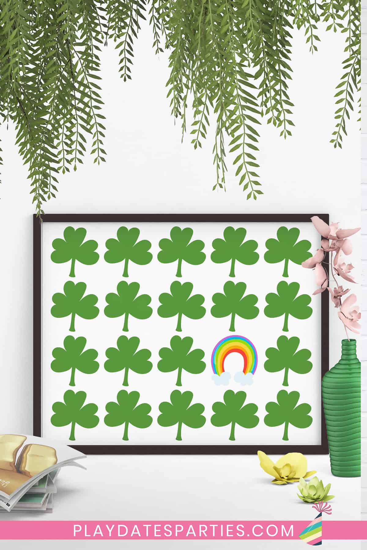 St. Patrick's Day Clover Art Print