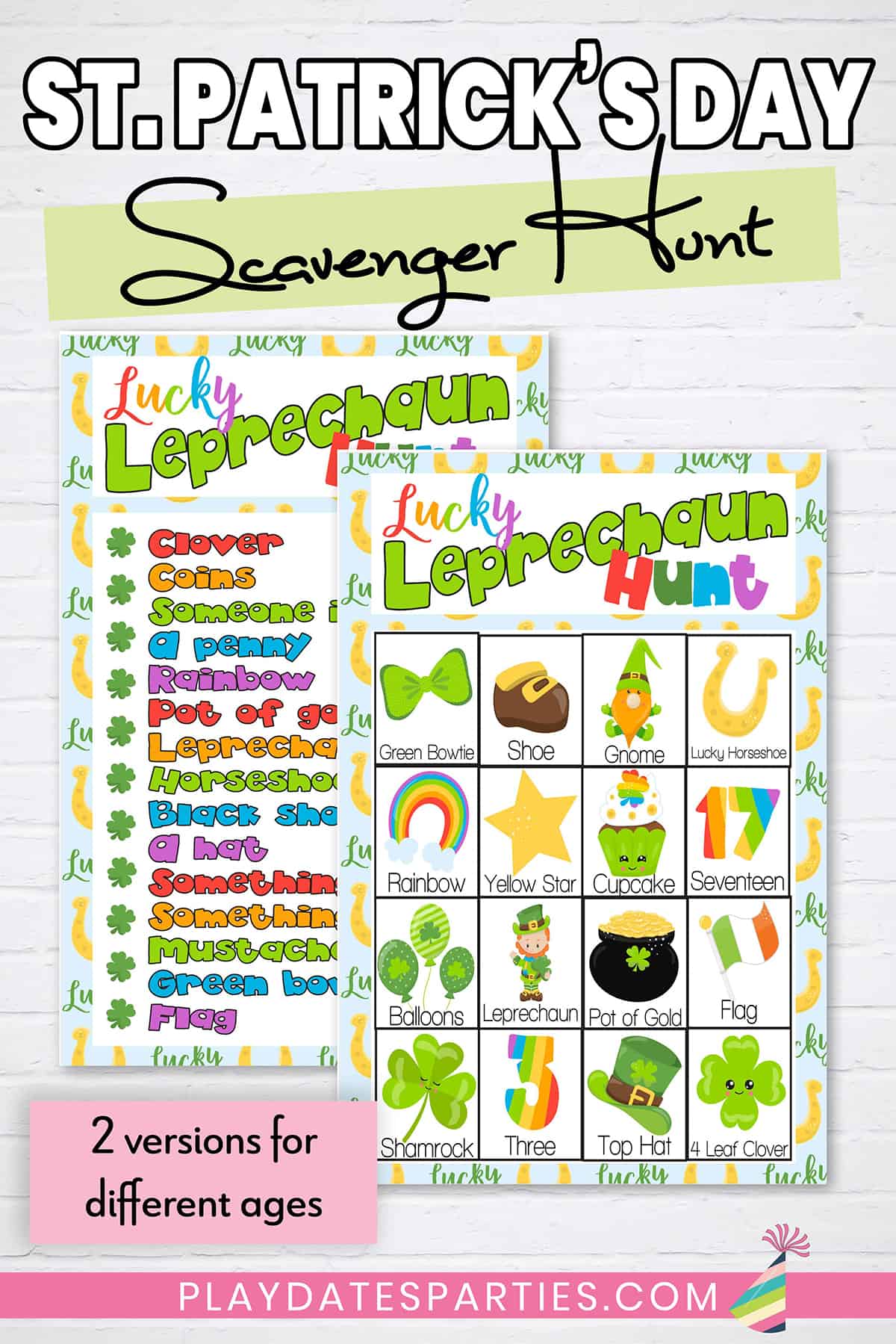 Lucky Leprechaun St. Patrick's Day Scavenger Hunt
