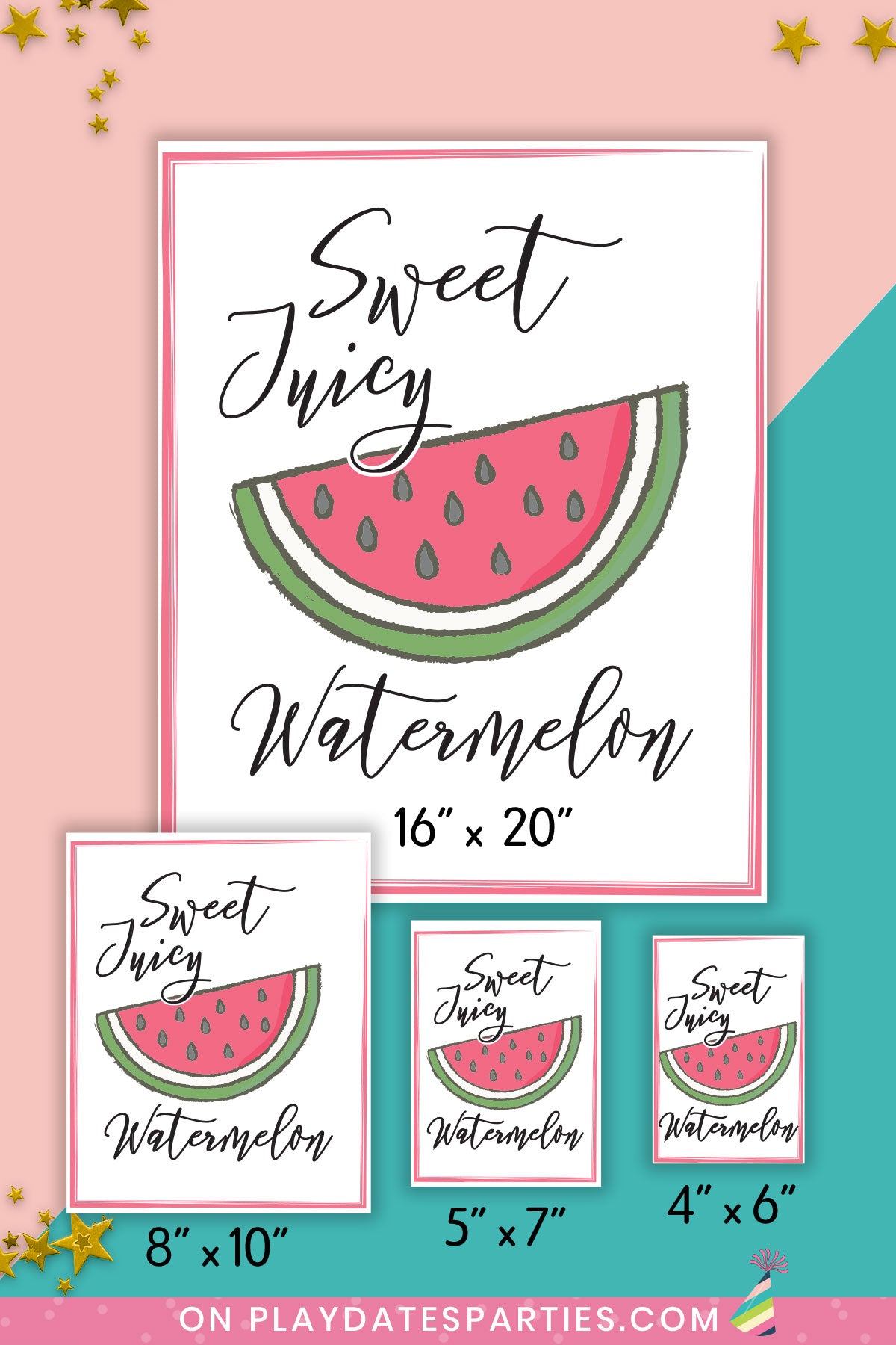 Sweet Juicy Watermelon Art Print