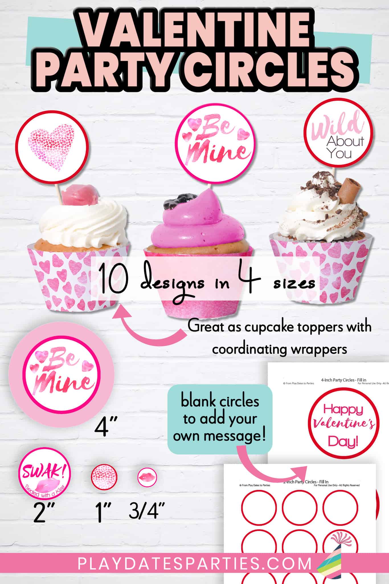 Valentine's Day Circle Tags