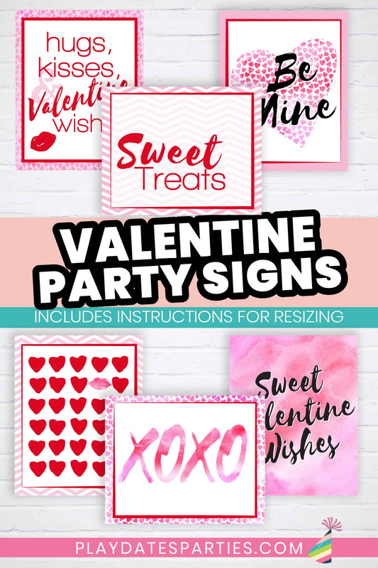 Valentine's Day Party Signs Bundle