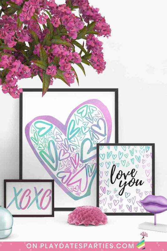 Watercolor Love Art Print Bundle