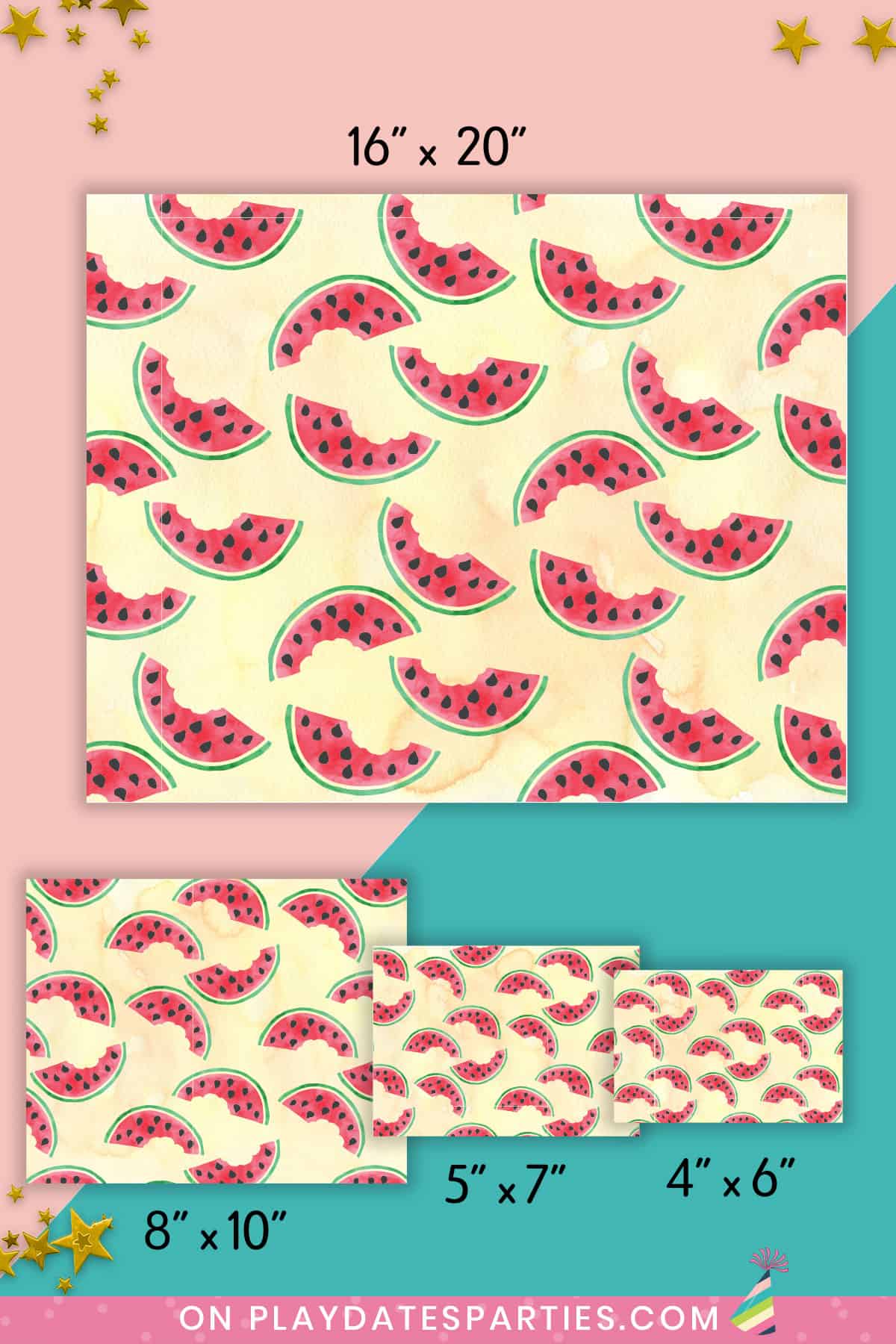 Watermelon Pattern Art Print