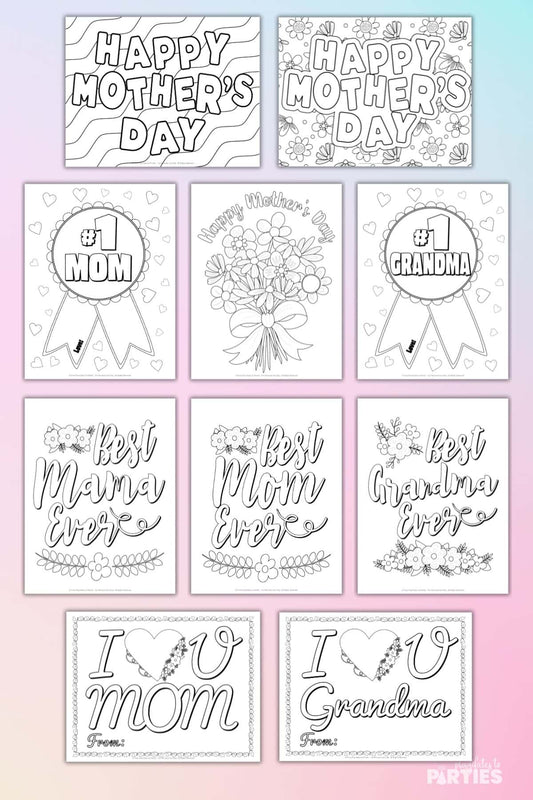 Printable Mother's Day Coloring Pages