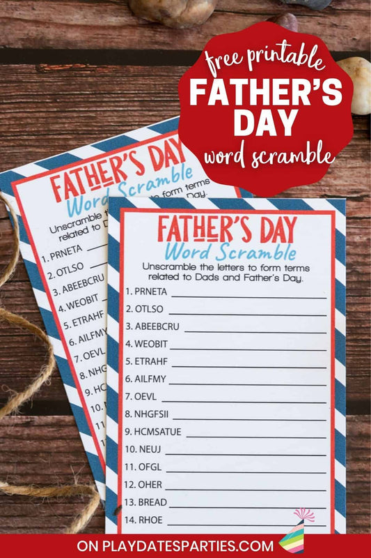 Father's Day Word Scramble (Printable)