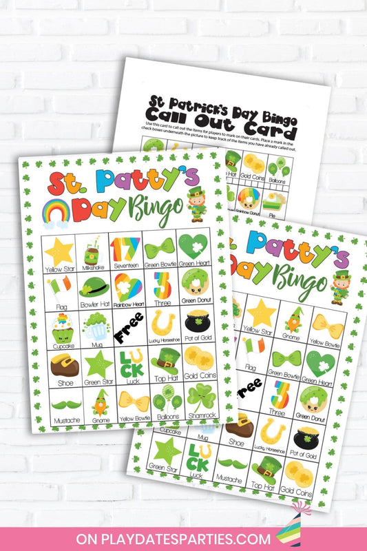 Printable St Patrick's Day Bingo Cards - Full Size