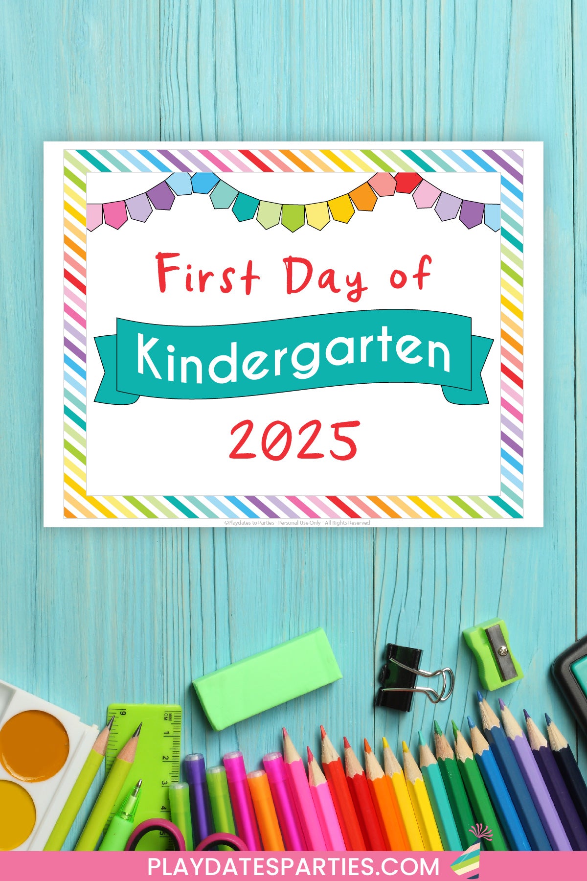 Printable First Day of School Sign (with annual updates)