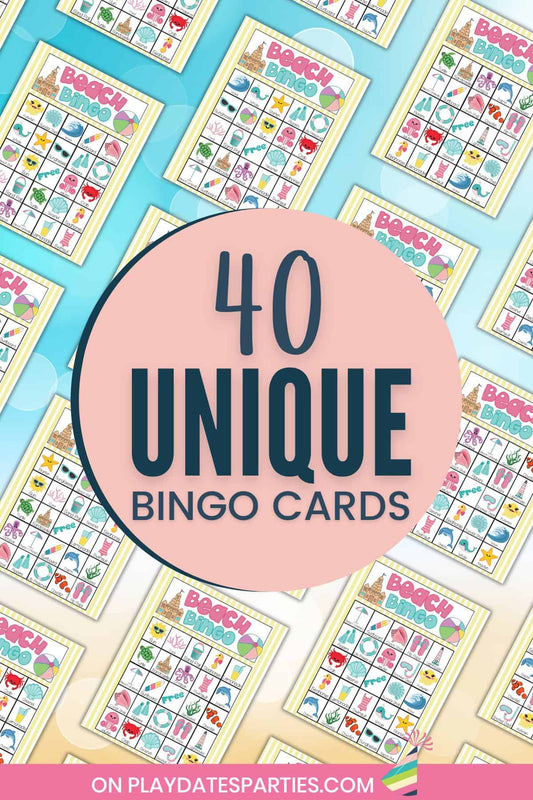 Beach Bingo Cards (Full Page Cards)