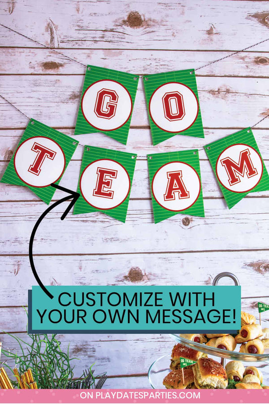 Football Field Party Banner (Instant Download + Editable)