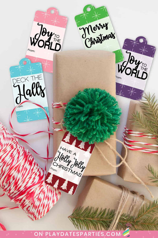 Printable Christmas Gift Tags - Cheerful and Bright