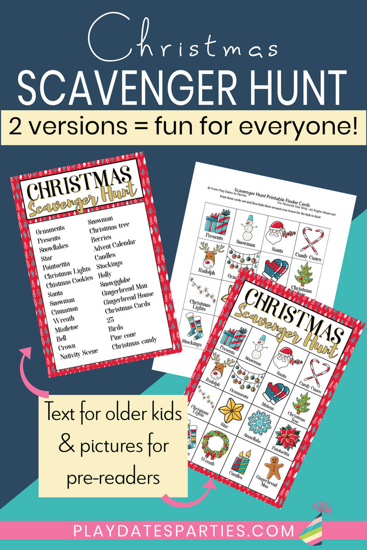 Christmas Scavenger Hunt Cards – PlayDates to Parties