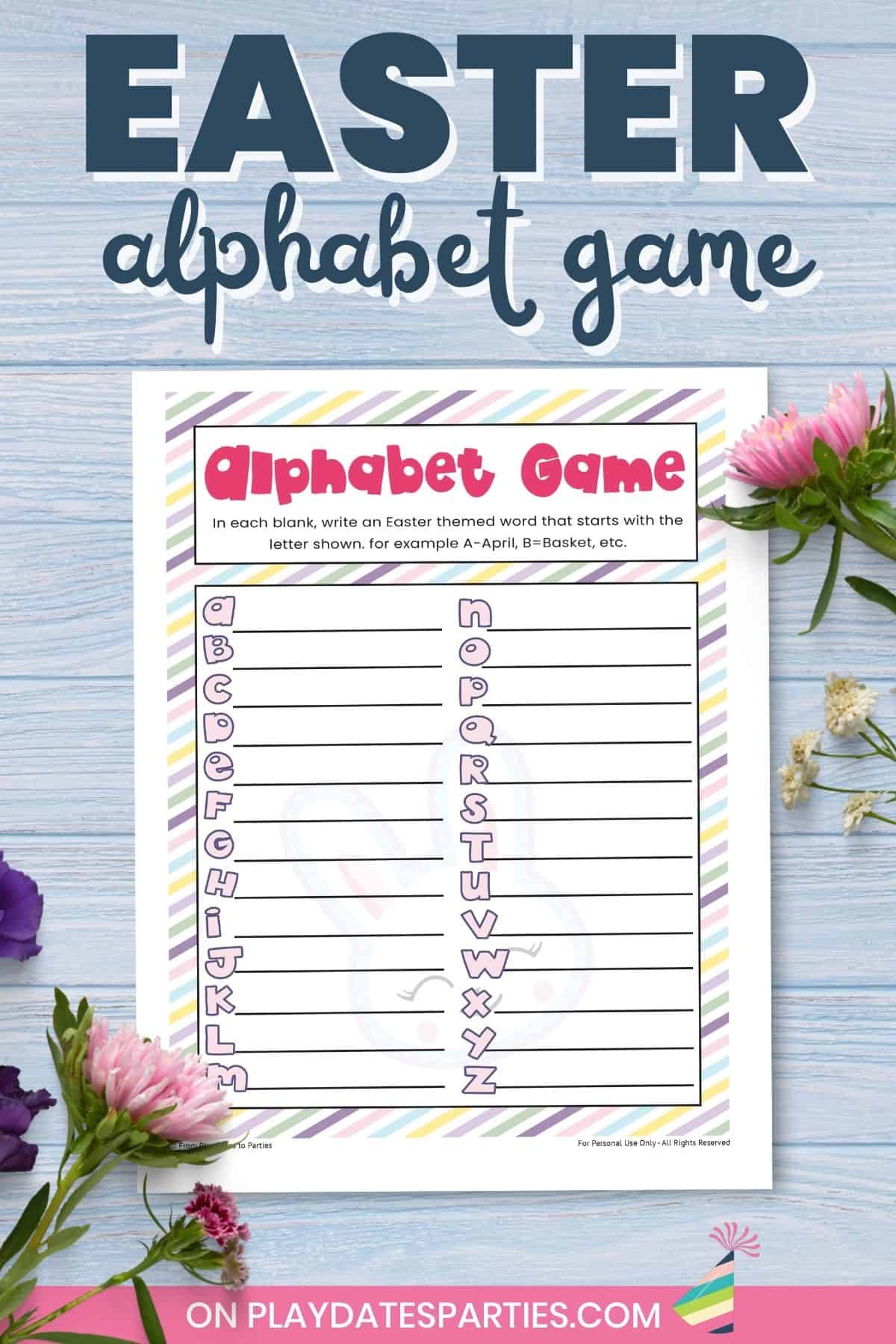 Easter Alphabet Game