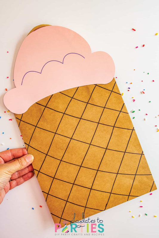 DIY Ice Cream Party Favor Bag Toppers (SVG + Printable)