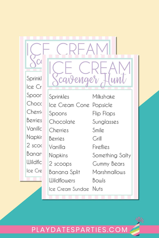 Ice Cream Party Games and Activities