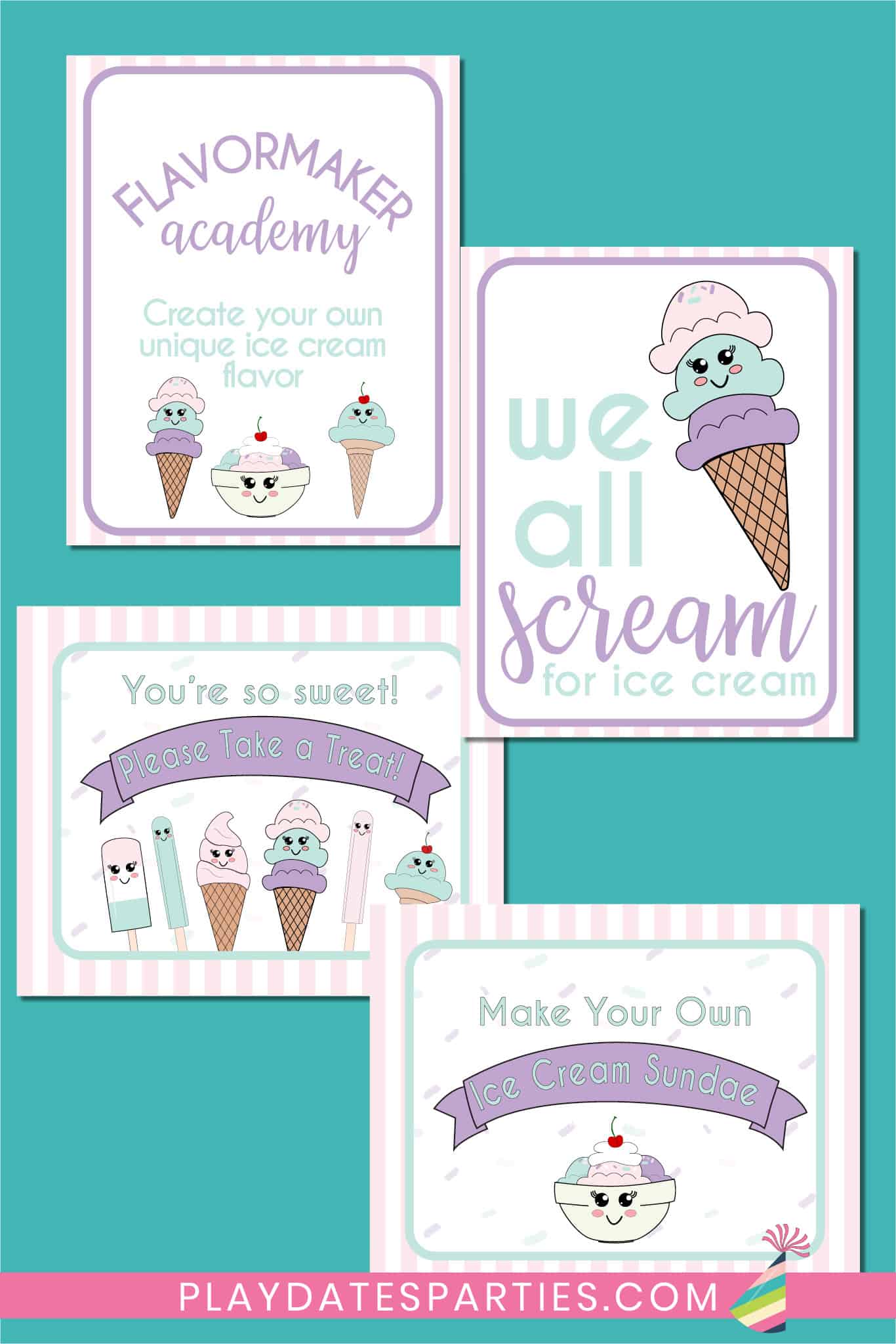 Ice Cream Party Printables (Giant Bundle!)