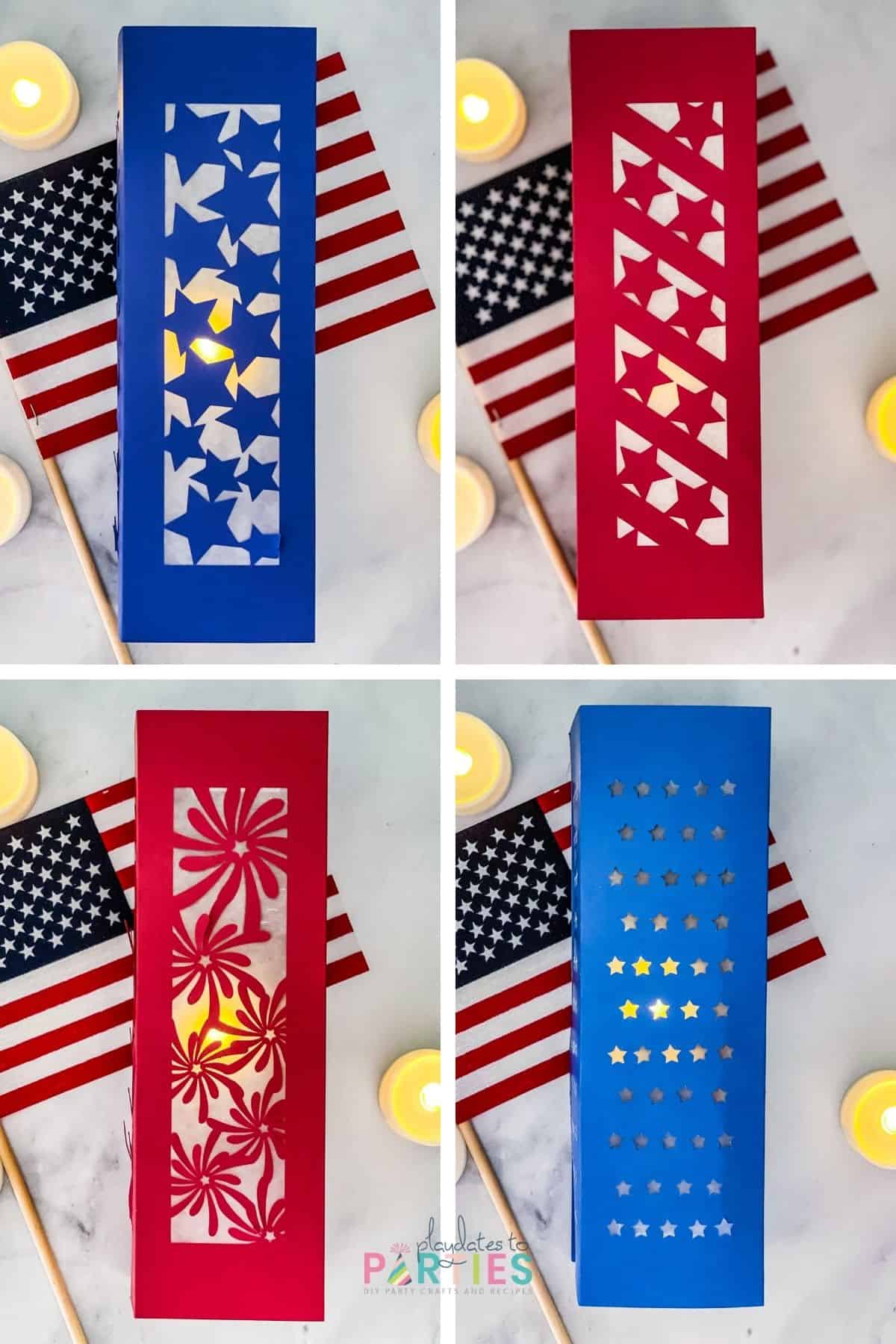 Patriotic Paper Lanterns SVG