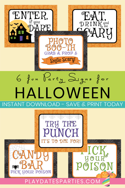 Halloween Party Signs