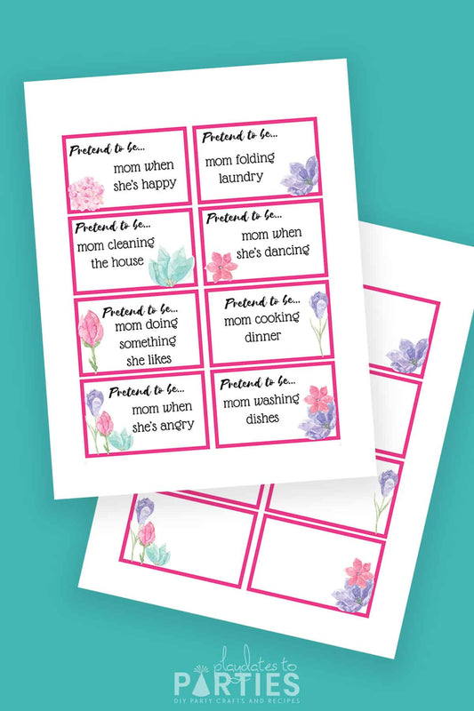 Printable Mother's Day Charades Cards
