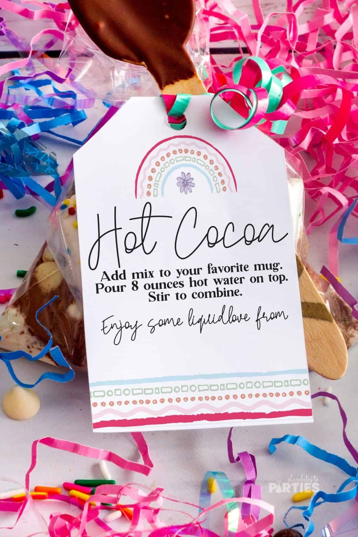 Rainbow Hot Cocoa Printable Tags