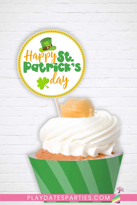 St. Patrick's Day Circle Tags