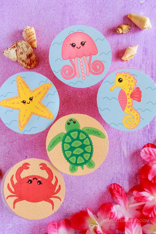 Under the Sea Fruit Cup Labels