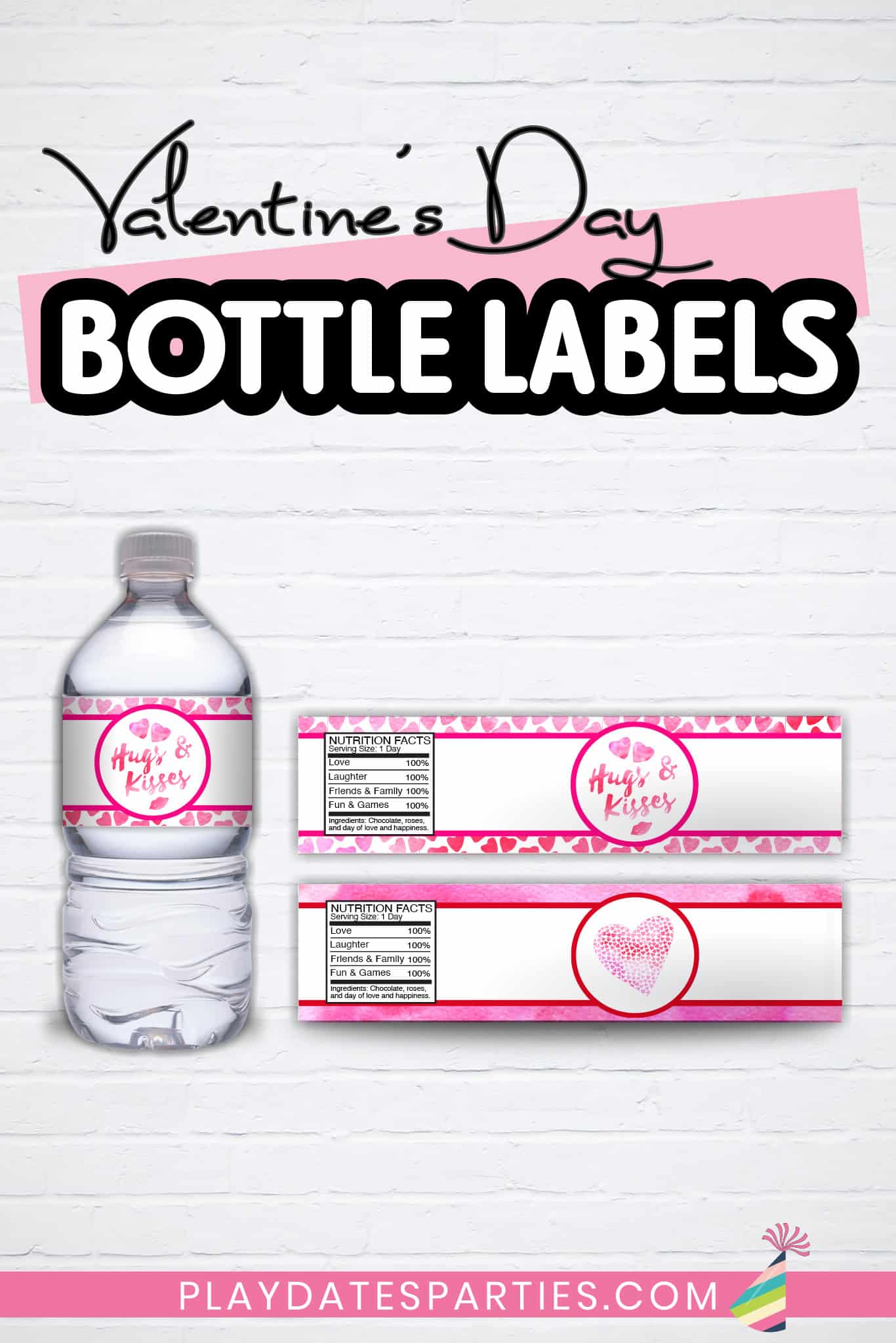 Valentine's Day Bottle Labels