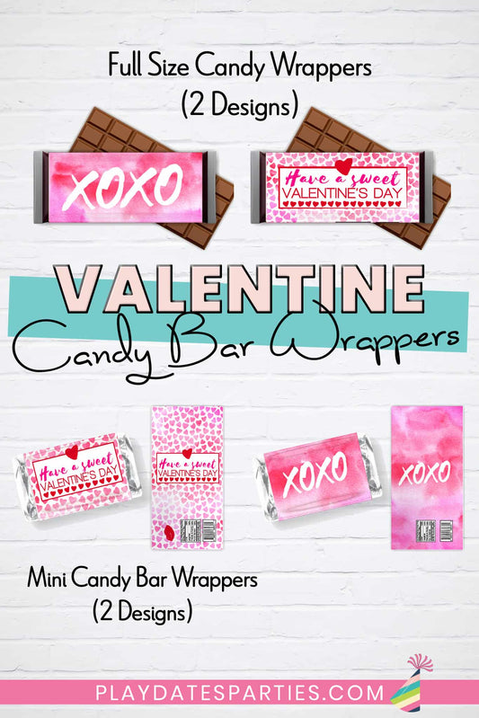 Valentine's Day Candy Bar Wrappers